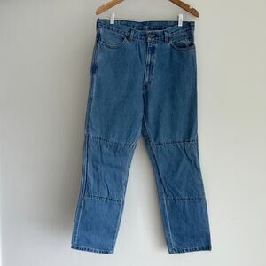 Draggin Jeans 34x30 Kevlar Lined Motorcycle Biker Riding Blue Denim Double Knee